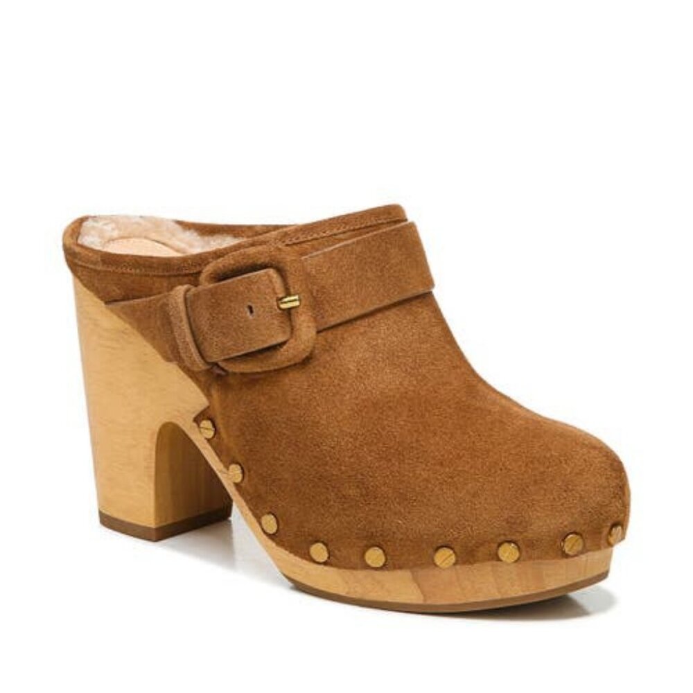 Veronica Beard Dacey Buckle Suede Clogs - like new!